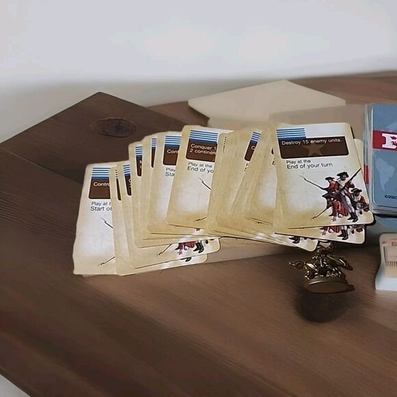 Risk 2004 Board Game Parker Brothers Replacement PartsPieces-71 Cards Gold Horse - Picture 5 of 6